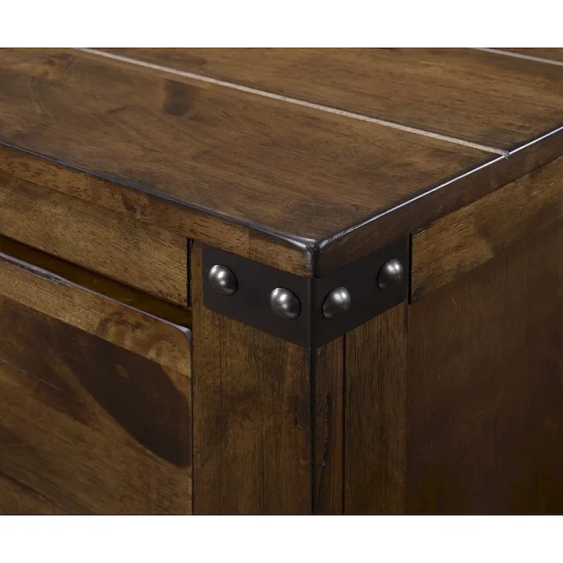 Joell 6 Piece Brown Ructic Panel Bedroom Set