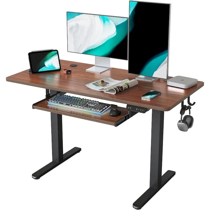 FEZIBO/Home Office Furniture/Wood/Desk With Keyboard Tray/Desks