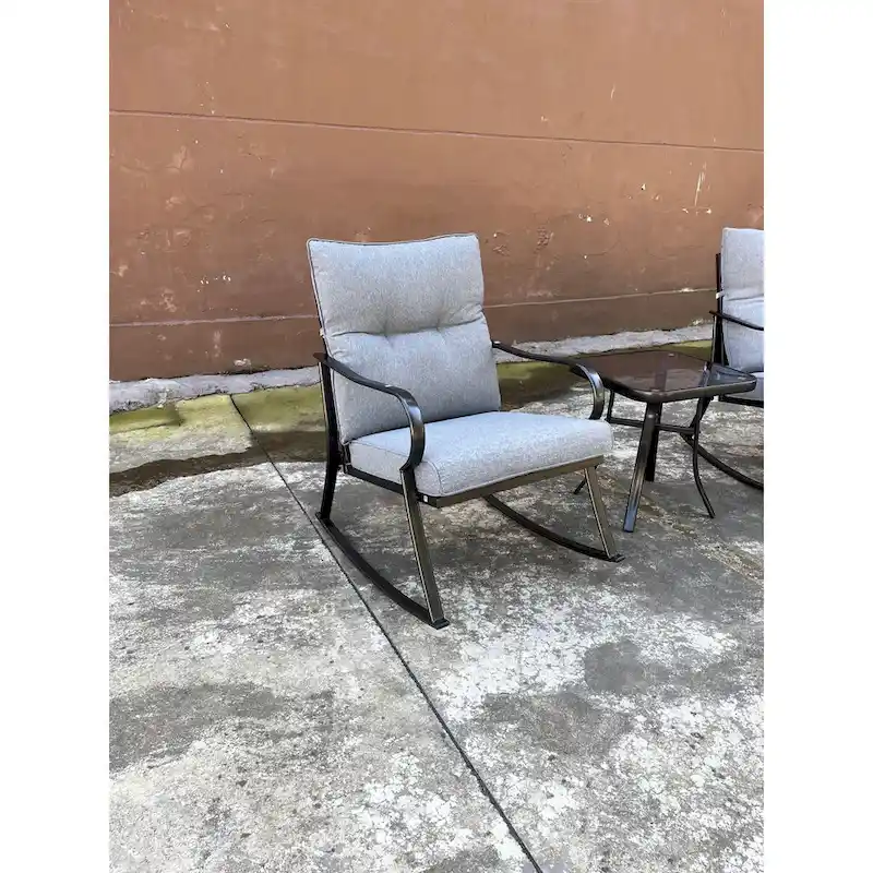 Rocker Set Chair and Teapoy Off-White