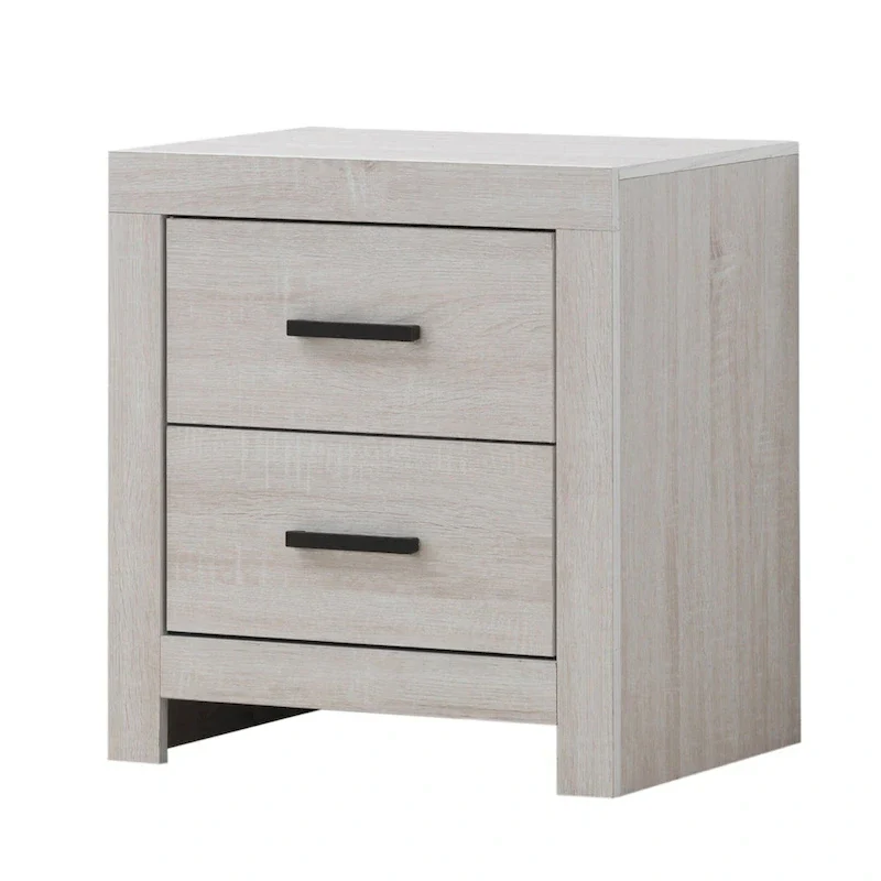 Geary 5-piece Slatted Headboard Panel Bedroom Set with 2 Nightstands