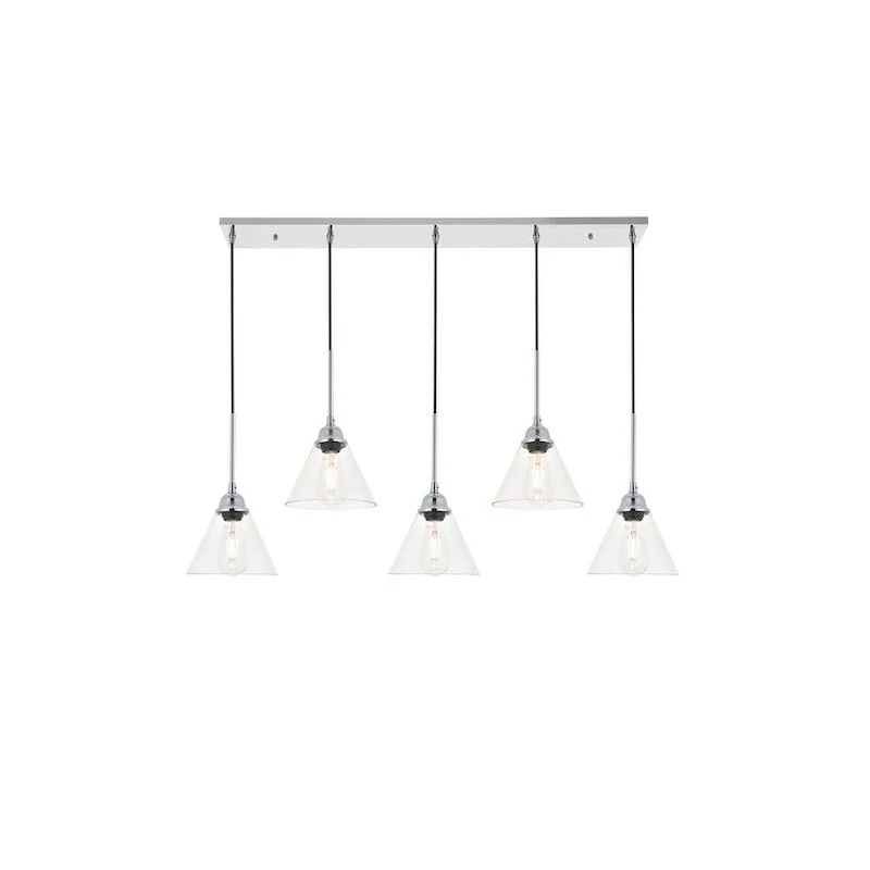 Histoire 5 light chrome Pendant