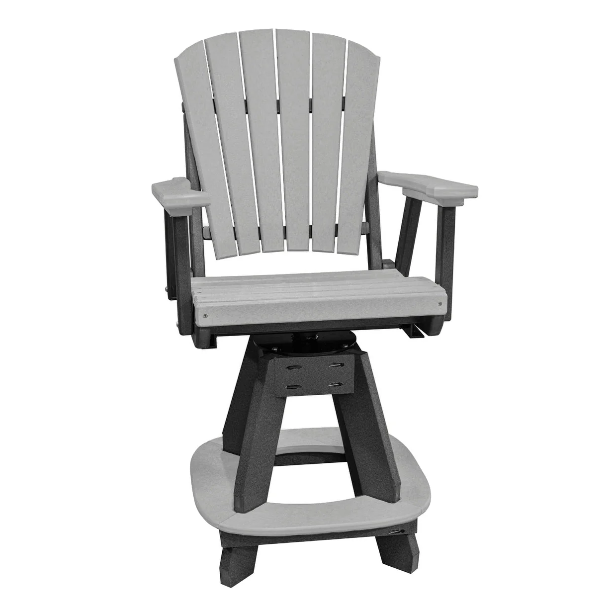 OS Home and Office Five Piece Square Counter Height Dining Set in Light Gray on a Black Base