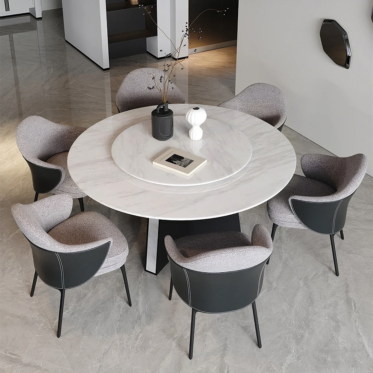 Modern Cotton-linen Upholstered Low Back Arm Chairs