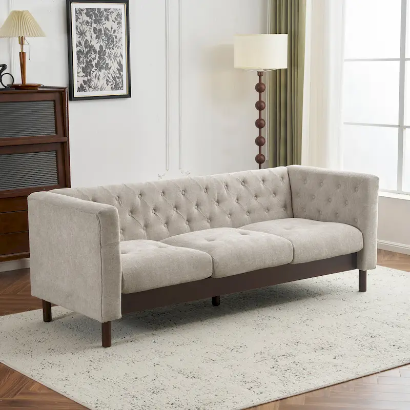 Modern Upholstered Tufted Sofa Couch