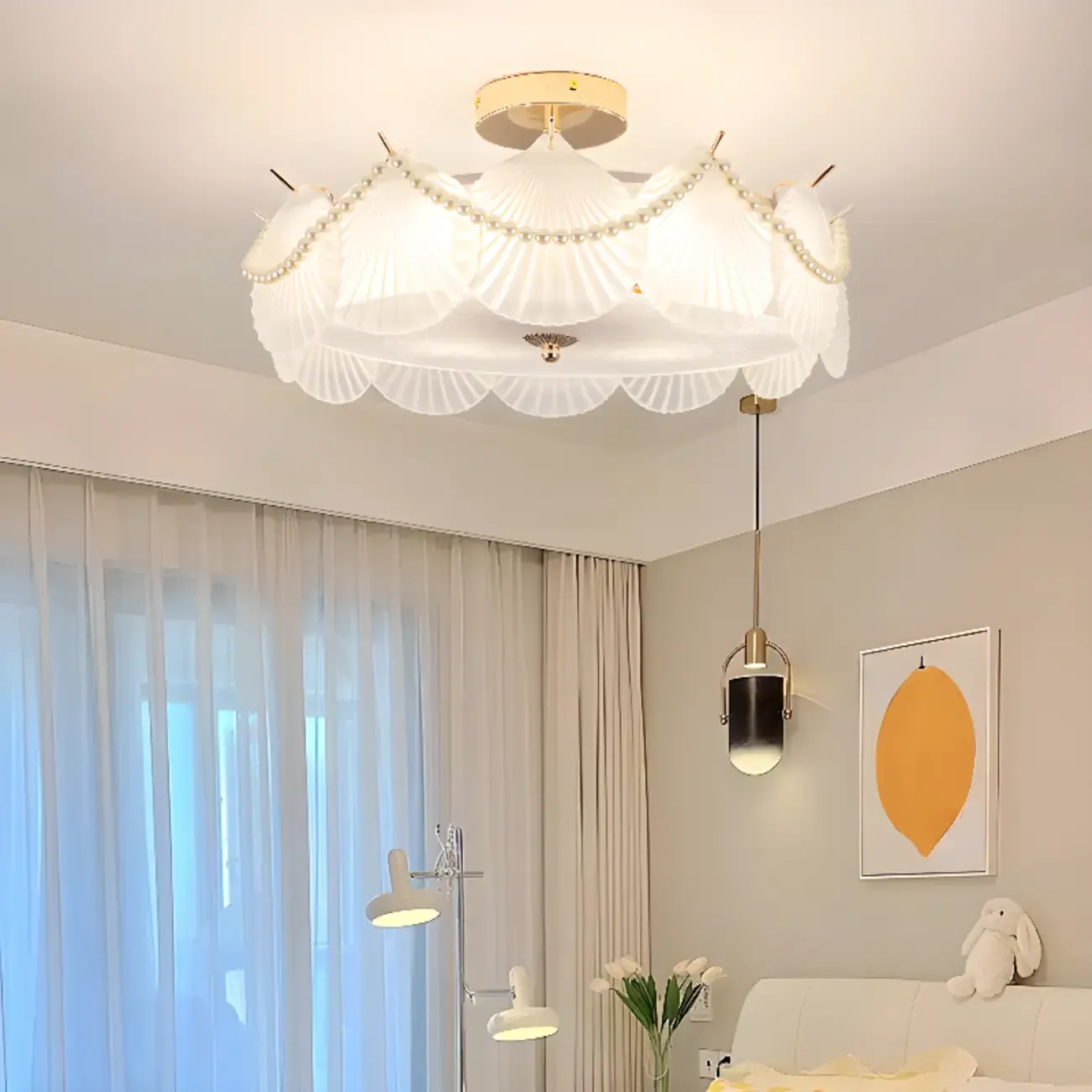 8 Modern Semi Flush Mount Ceiling Light for Living Room