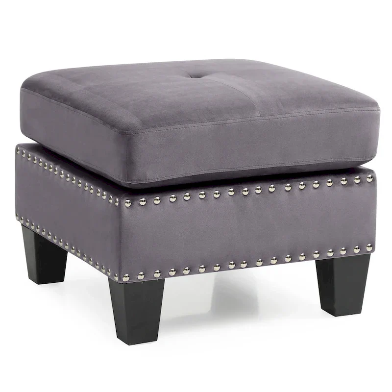Copper Grove Meharrize Tufted Velvet Ottoman