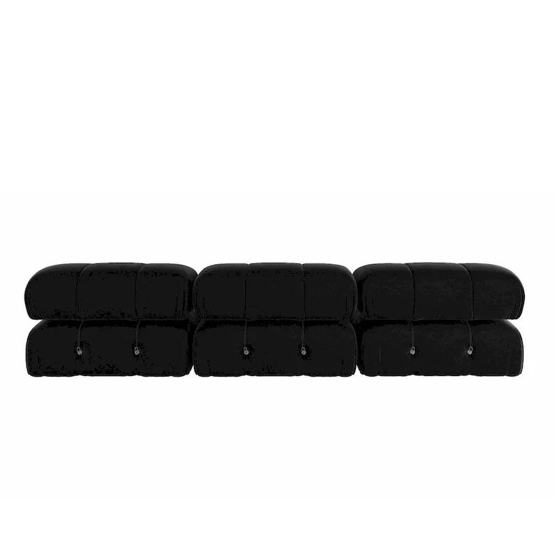 Black Velvet Free Combination Modular Sectional Sofa