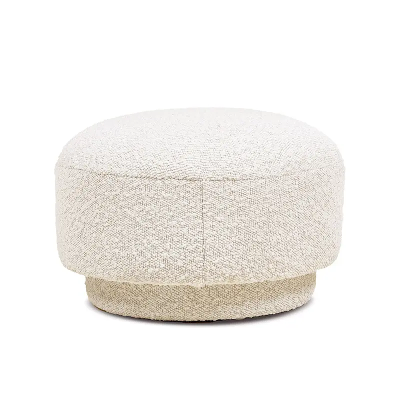 Fuji 15   Faux Sherpa Mushroom Footstool Ottoman