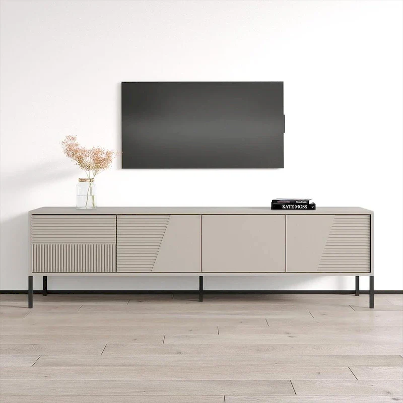 Modern TV Stand Console Cabinet – Fits Up to 85 TVs | 74.8 Wide