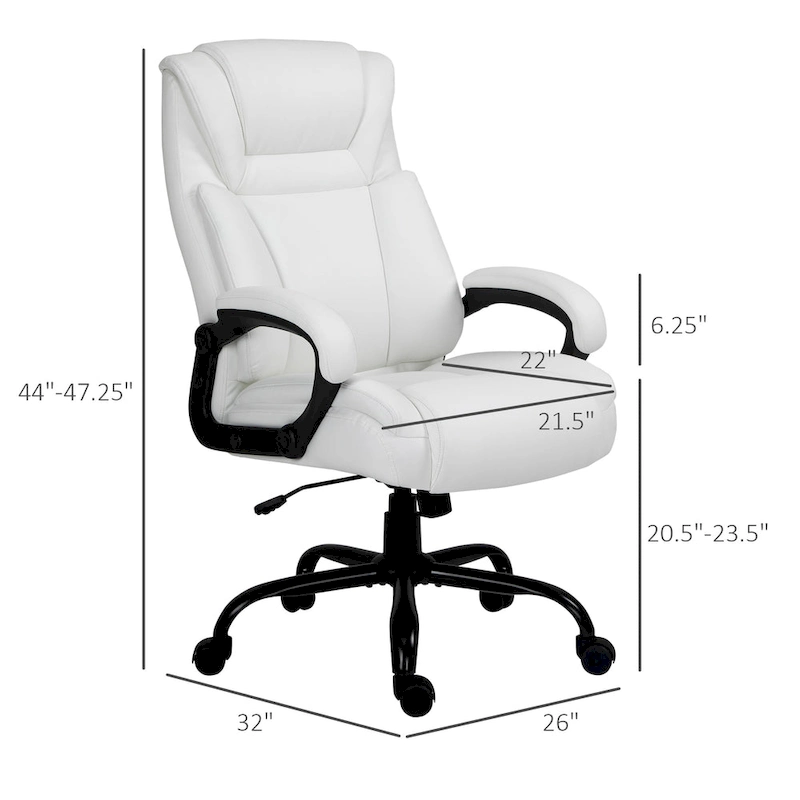 Vinsetto Big and Tall Executive Office Chair 400lbs Computer Desk Chair with High Back PU Leather Ergonomic Upholstery