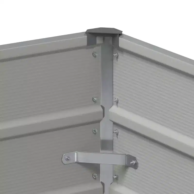 vidaXL Planter Light Grey 39.37 x 15.75 x 17.72 in Steel