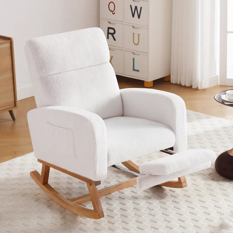 Rocking Chair for Nursery with Footrest
