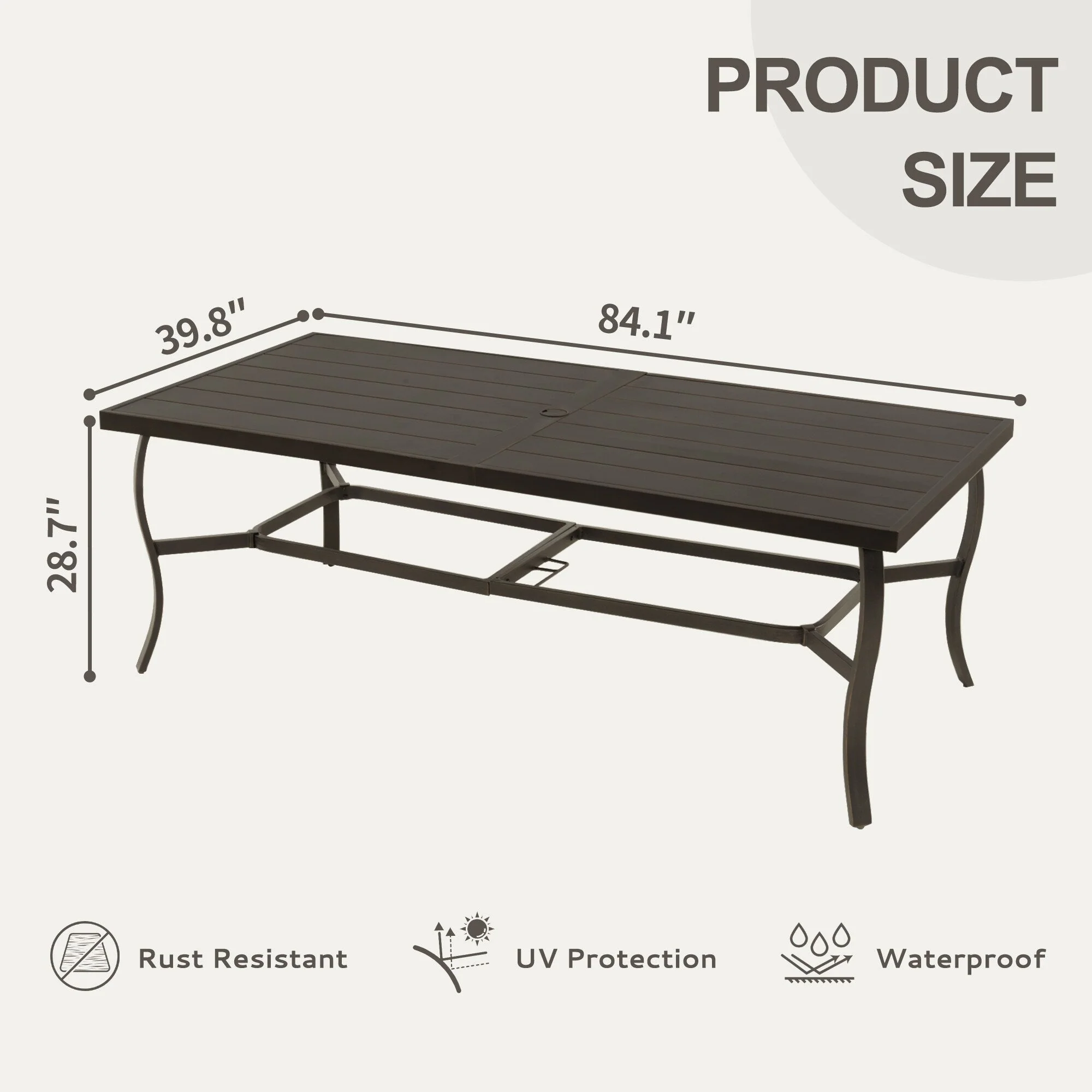 EGEIROS LIFE AluLux 9-Piece Aluminum Patio Dining Set with 2 Swivel Dining Chairs, 6 Dining Chairs and Washable Cushions