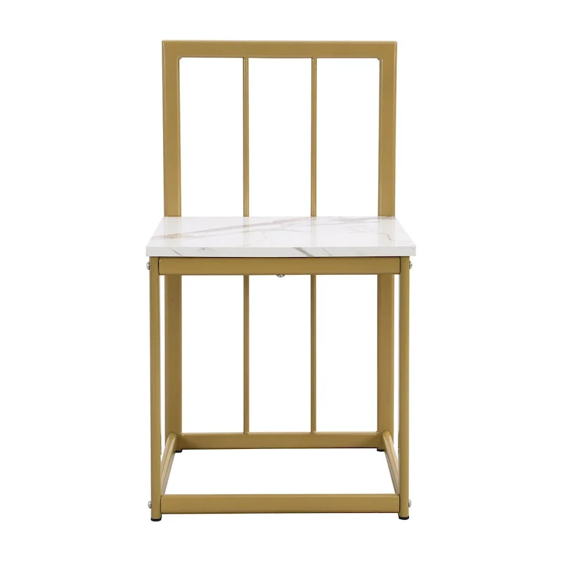 7-Piece Iron Dining Table Set with Table and Six Chairs