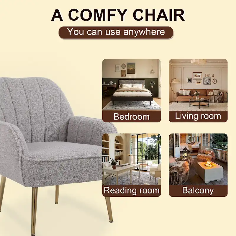 Suellyn 25.2-inch Wide Armrest Modern Chair