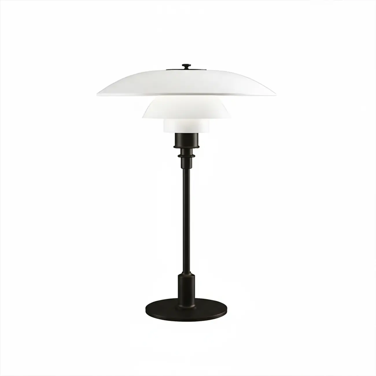 HomeyFad Post-Modern Tiered LED Table Lamp with Built-In Power