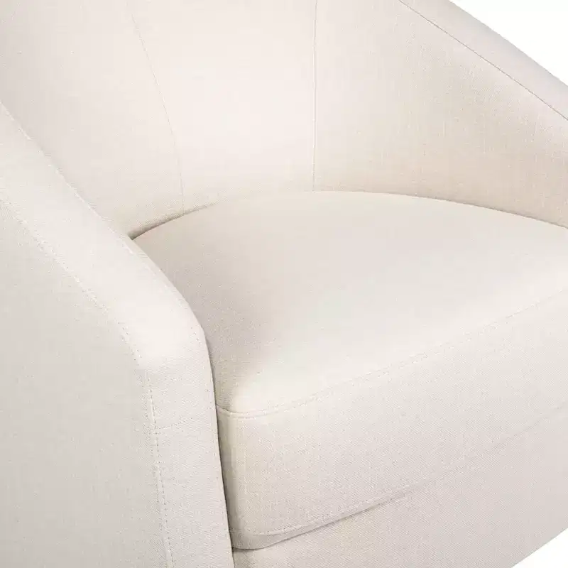Swivel Glider Chair with 360° Rotation, Upholstered Seat, 30.5