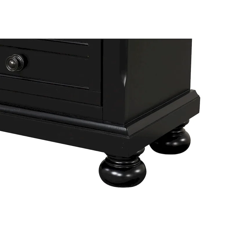 Meade Cherry 5-Drawer Chest of Drawers (36 in. L X 18 in. W X 53 in. H)