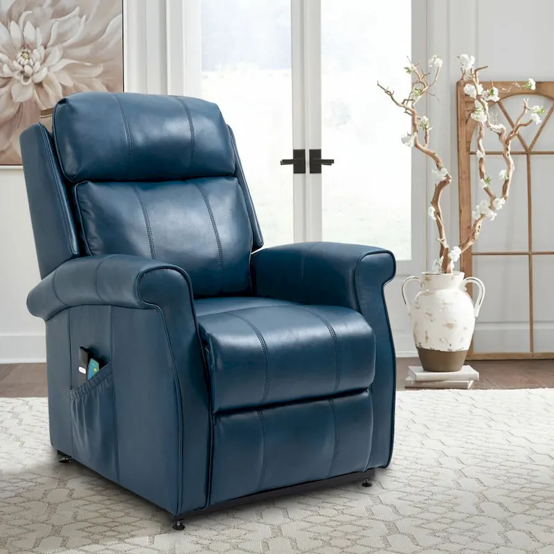 GZMR Faux Leather Elderly Power Lift Recliner Chair