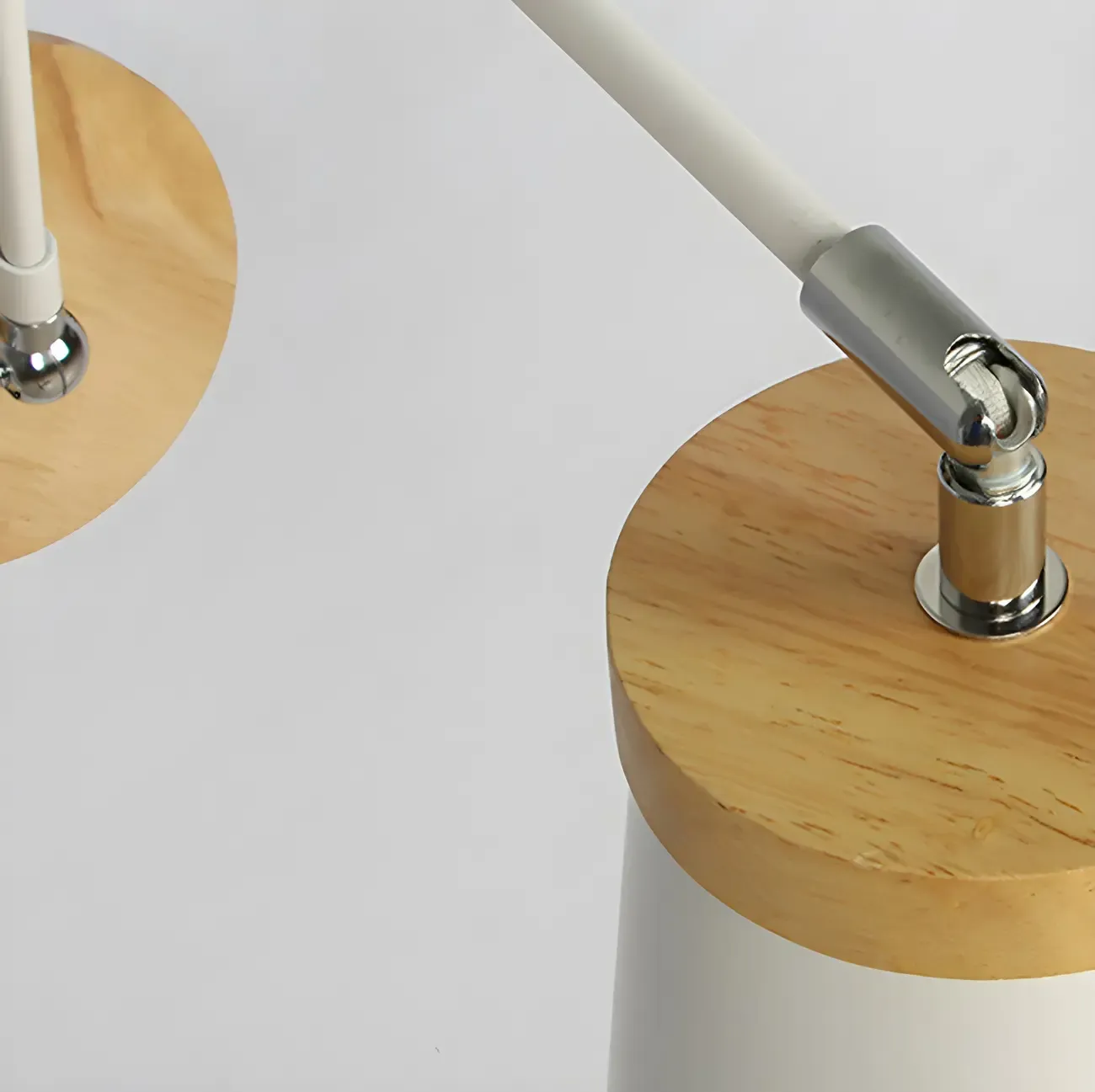 Modern Wood Metal Swing Arm Wall Light