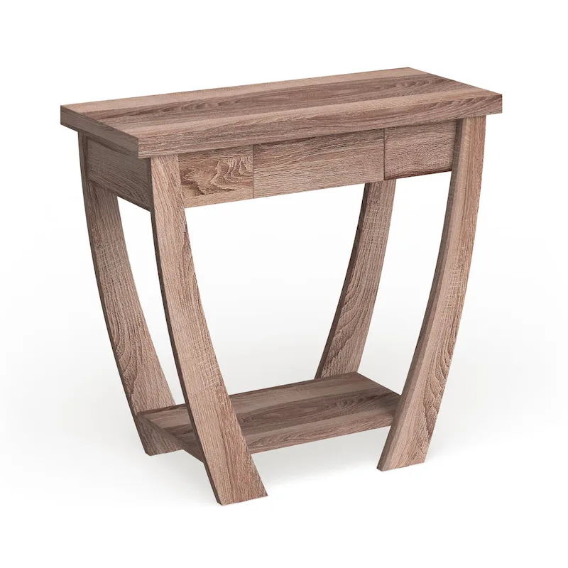 Modern Console Table with Drawer and Shelf - 36 inch