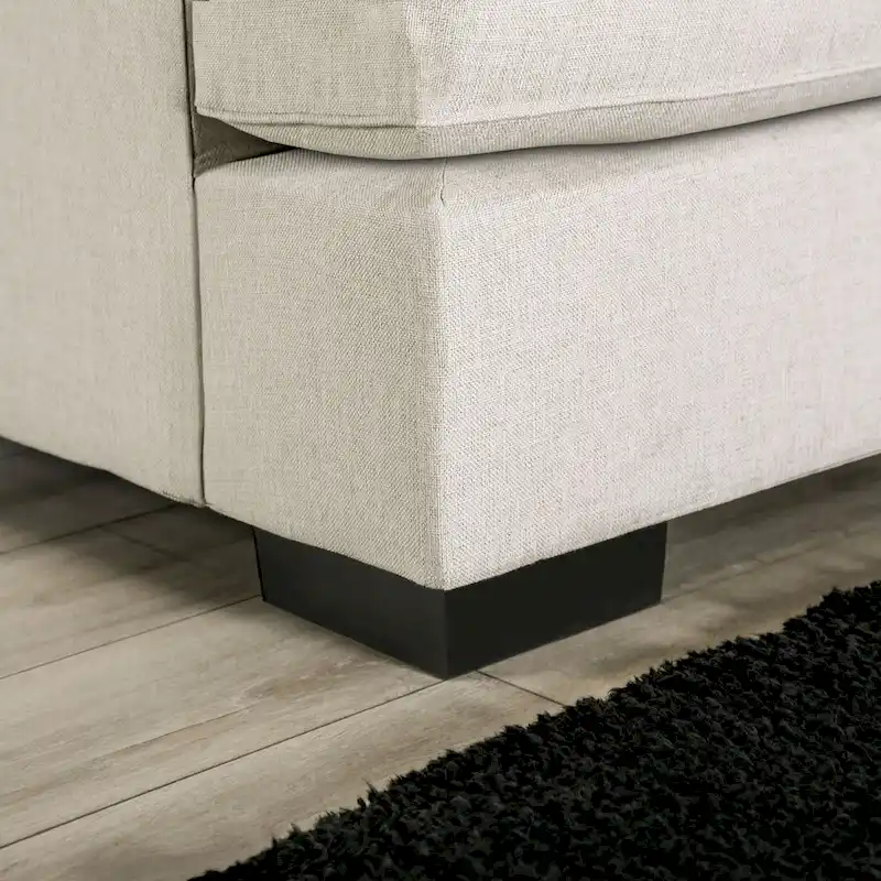 Ilka Transitional Chenille L-Shaped Flared Arms Sectional by