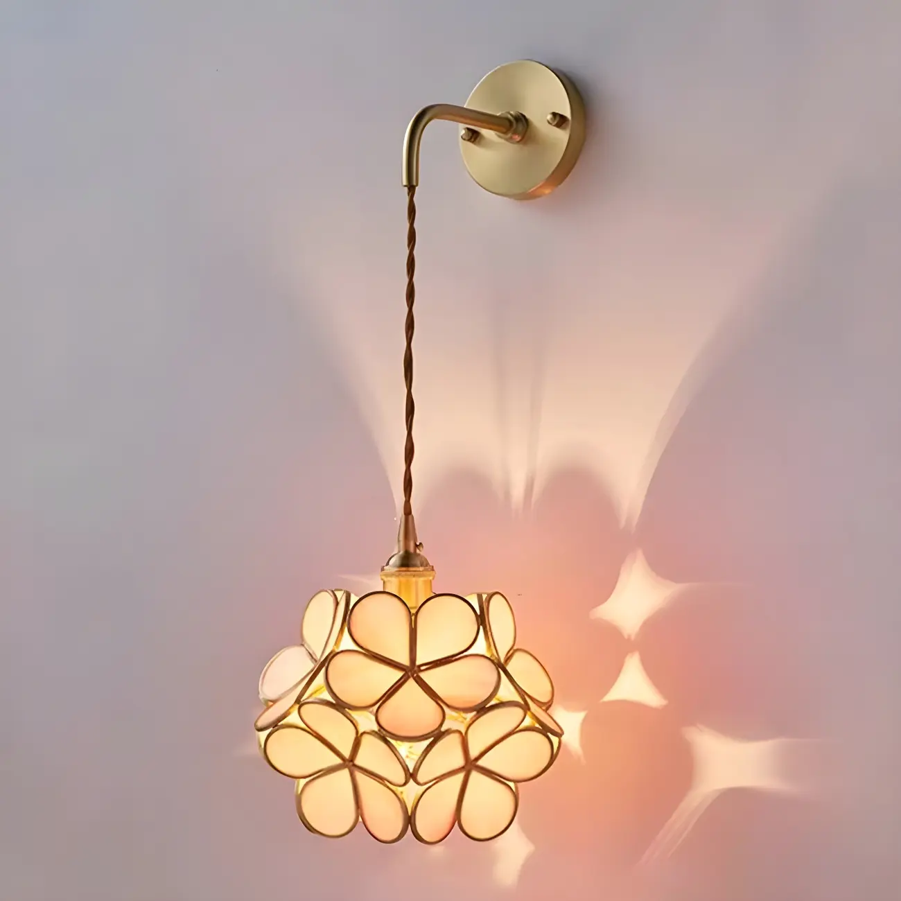 Modern Flower Prismatic Glass Arc Vanity Light