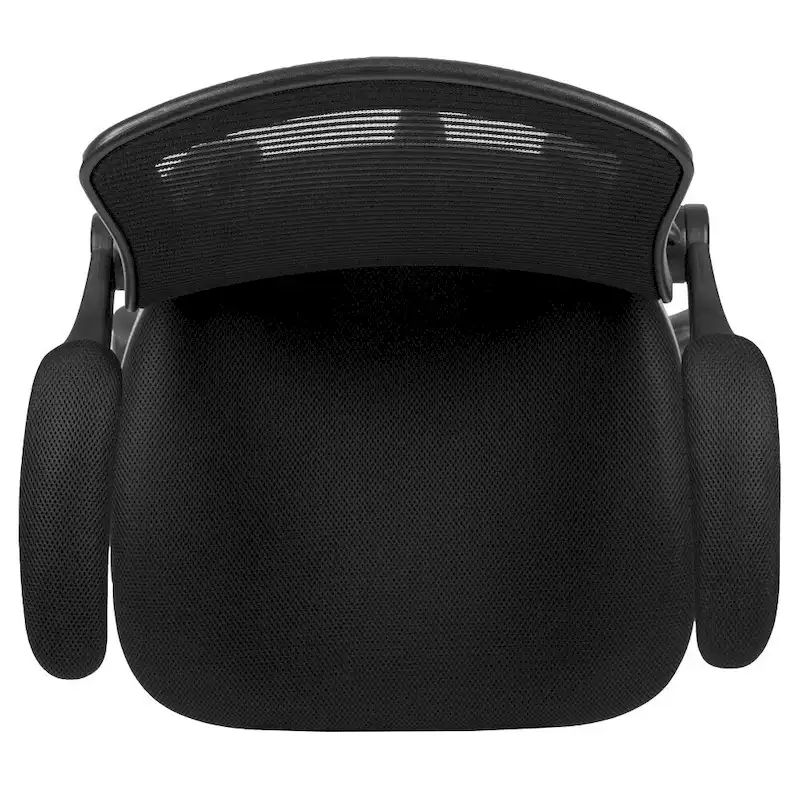 Mid-Back Mesh Ergonomic Drafting Chair with Foot Ring and Flip-Up Arms