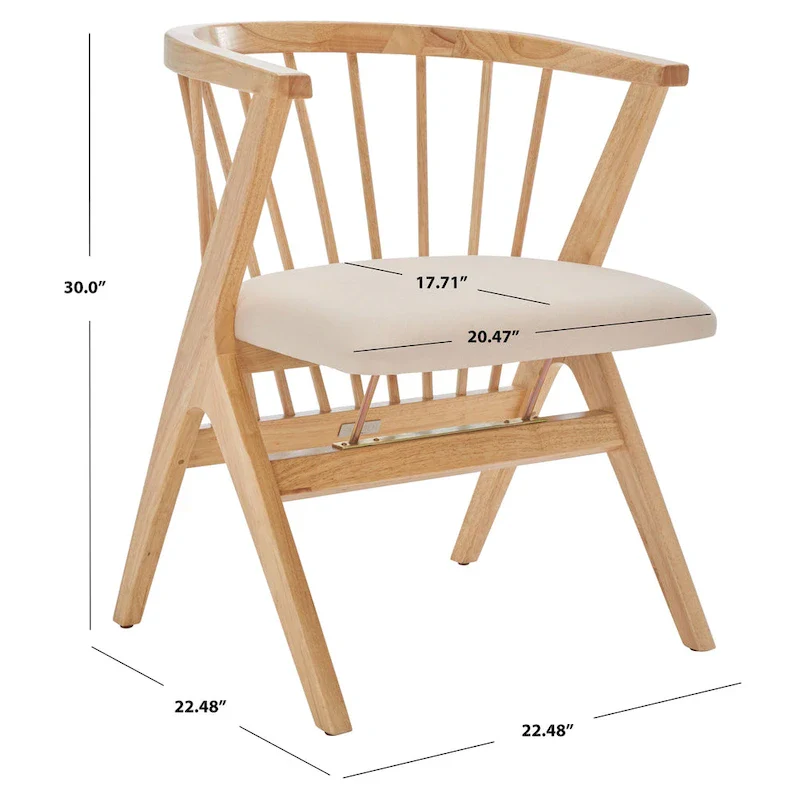 SAFAVIEH Carlota Spindle Dining Chair (Set of 2) - 23 W x 23 D x 30 H - 22Wx22Dx30H