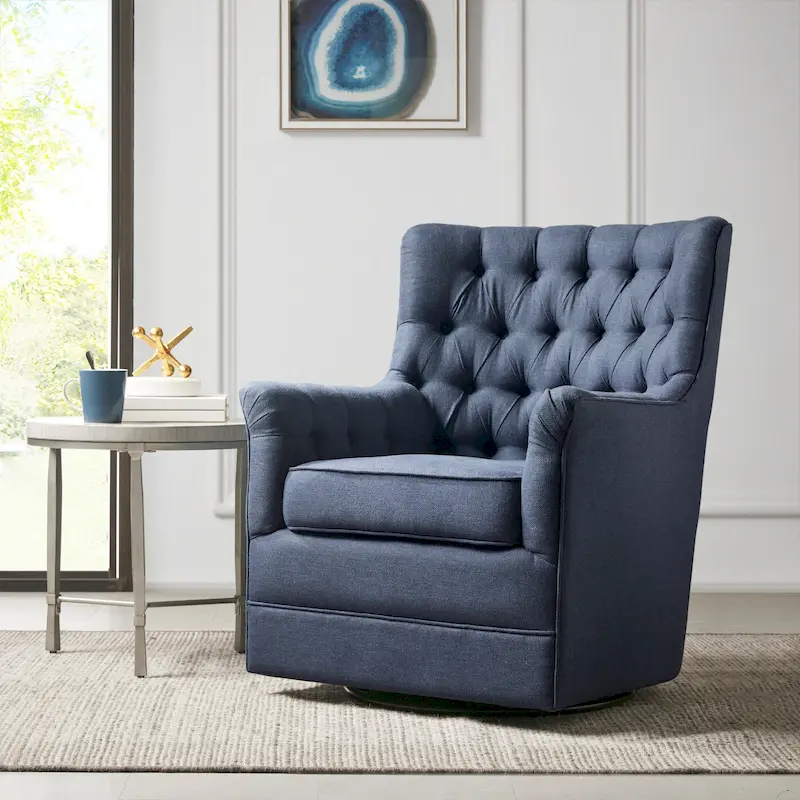 Tufted Swivel Glider Chair - Single Seat