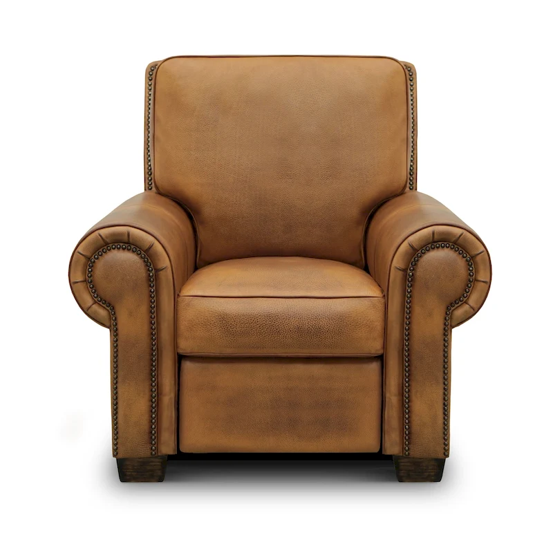 Valencia Top Grain Hand Antiqued Leather Traditional Recliner