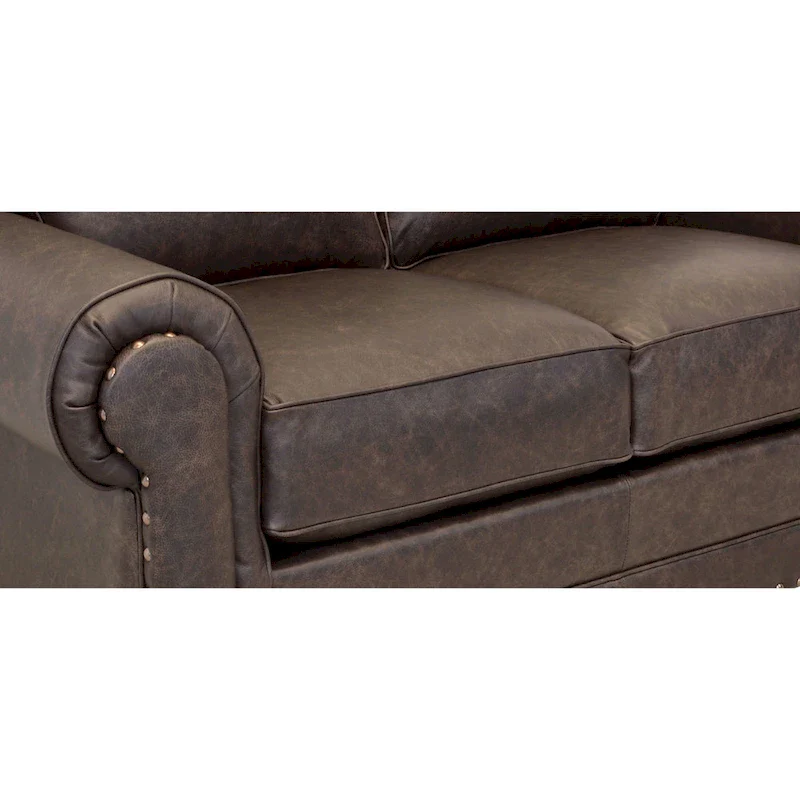 Made in USA Raval Top Grain Leather Sofa and Loveseat Set