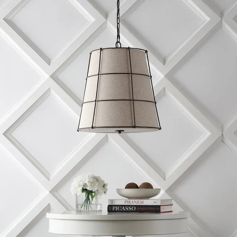 Chadwick 19  3-Light Rustic Farmhouse Iron LED Pendant, Oil Rubbed Bronze by JONATHAN Y - 3 Light