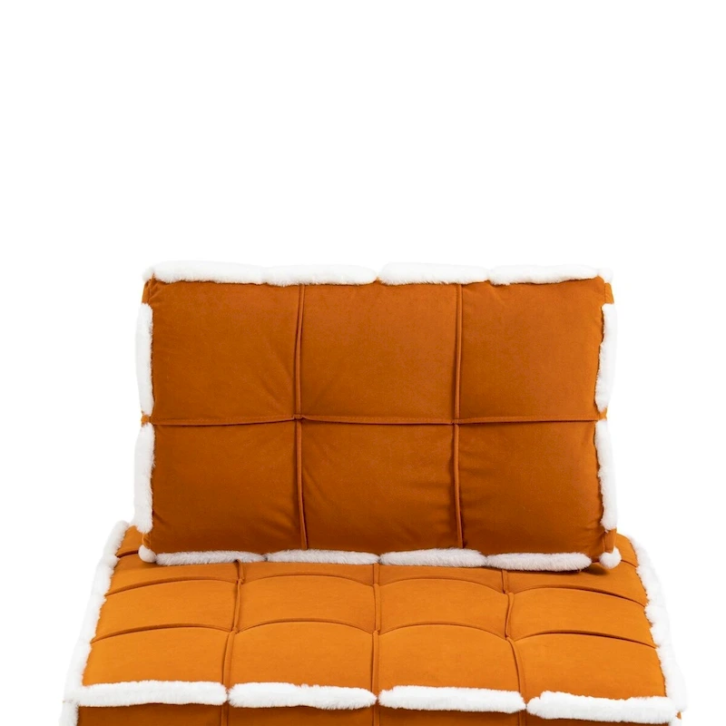 Upholstered Deep Seat Armless Chair Accent Single Lazy Sofa Lounge