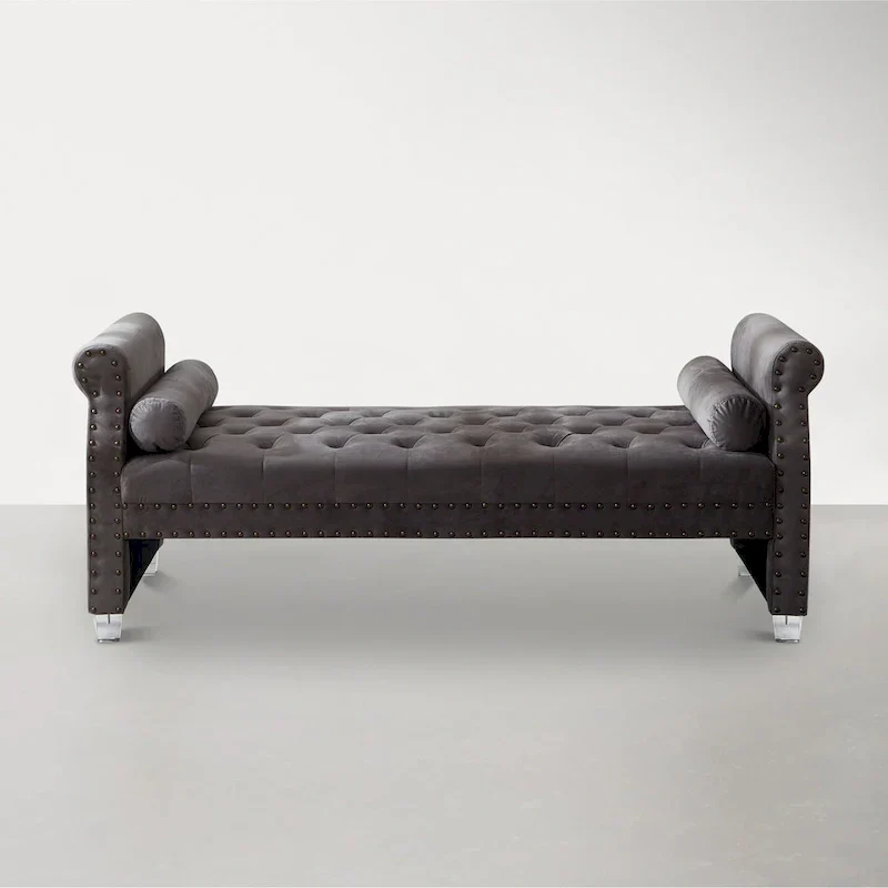 Viggo Rolled Arm Tufted Chaise Lounge