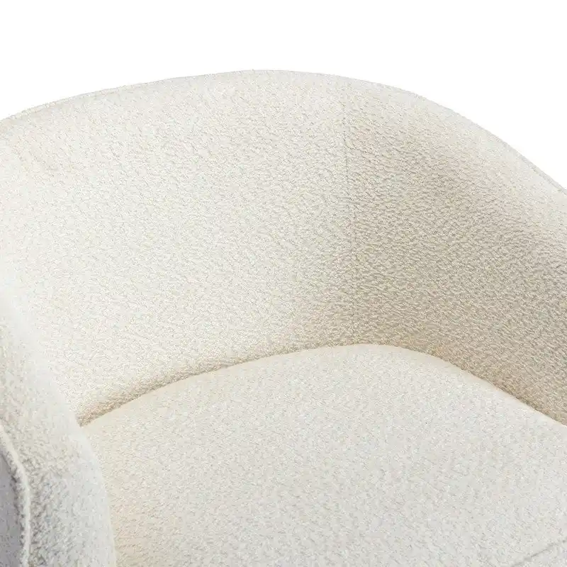 Upholstered Swivel Barrel Armchair - Single Seat