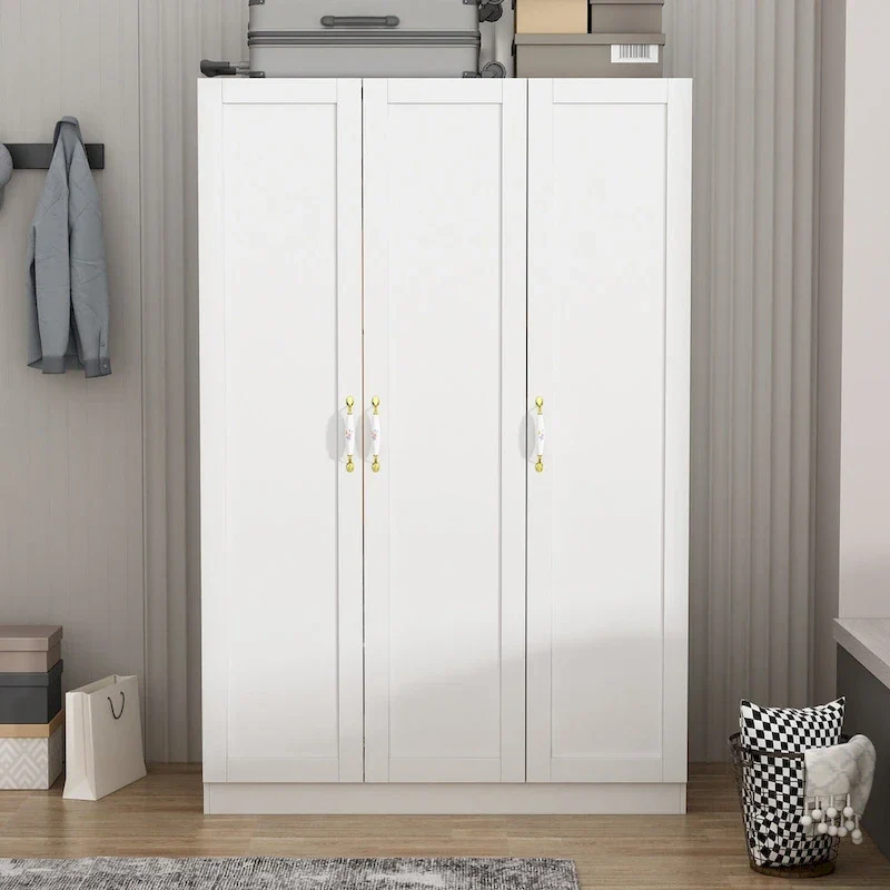 47.2 W Contemporary Modern Freestanding Wardrobe Armoire Closet