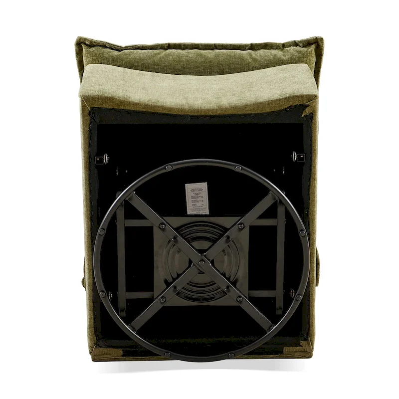 Green 28.74 Chenille Upholstered Swivel Rocking Chair