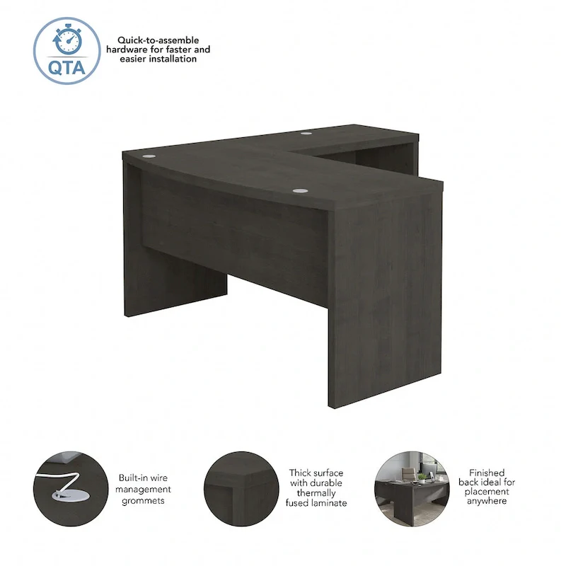 Echo L Shaped Bow Front Desk by Bush Business Furniture