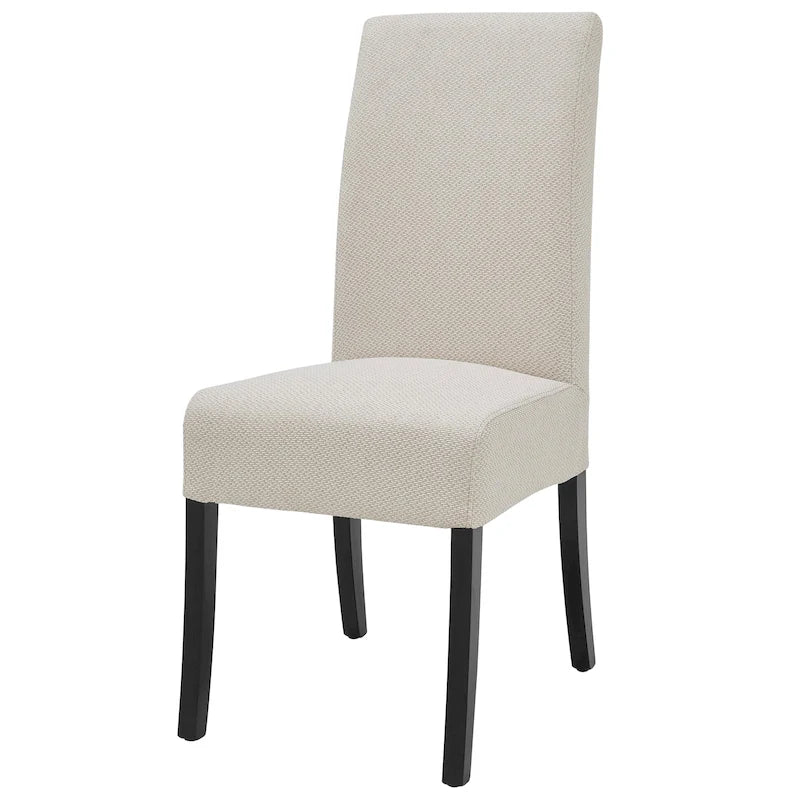 Upholstered Fabric Accent Chair Set of 2 – Cream/Beige/Taupe, Natural & Black Leg Options