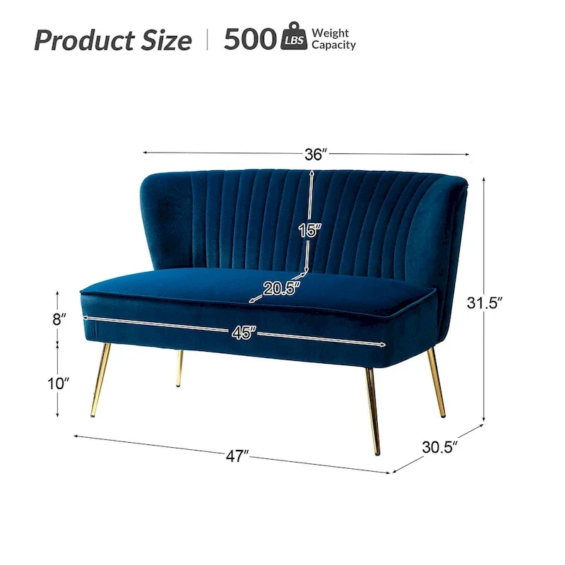 Delicia 3 Piece High-Quality Velvet Fabric Living Room Set with Sturdy Legs