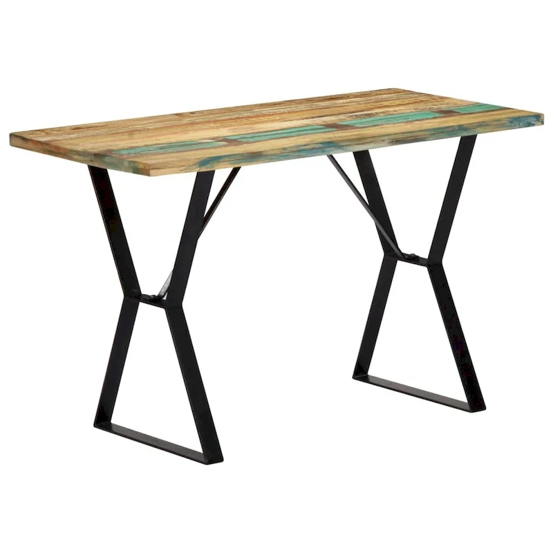 vidaXL Dining Table 47.2x23.6x29.9 Solid Reclaimed Wood - 47.2 x 23.6 x 29.9