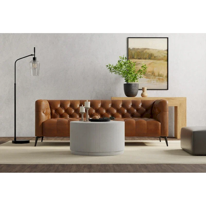 Krissa 30  Round Mango Wood Coffee Table