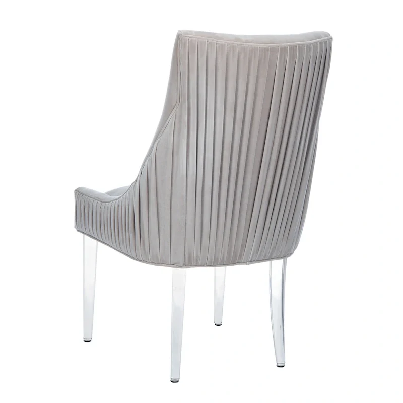Acrylic Leg Dining Chair - 22W x 28D x 38H Modern Glamour Style