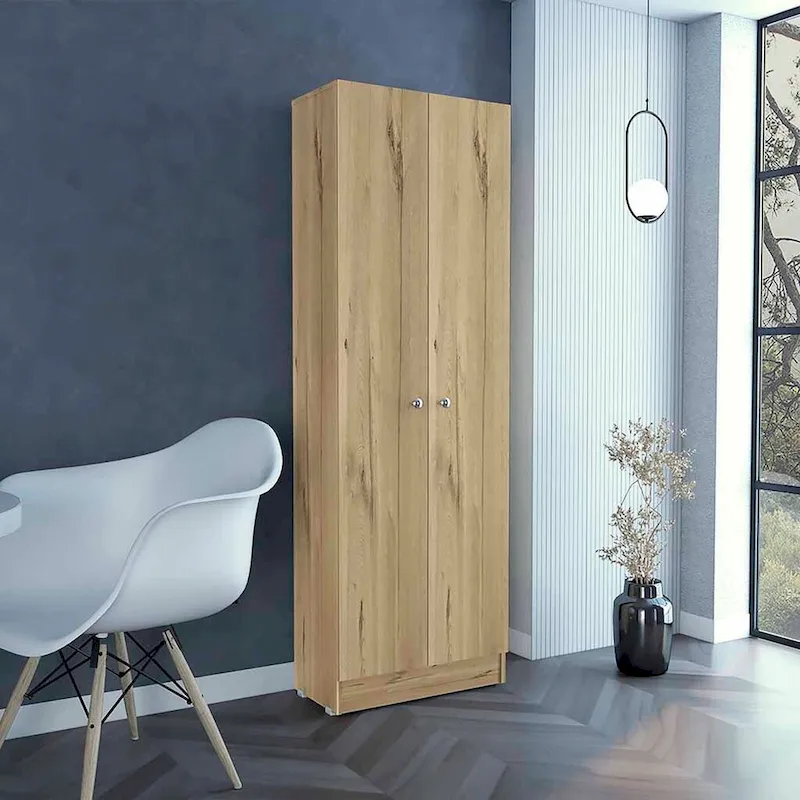 White / Black / Oak Freestanding Storage Cabinet with 10 Shelves
