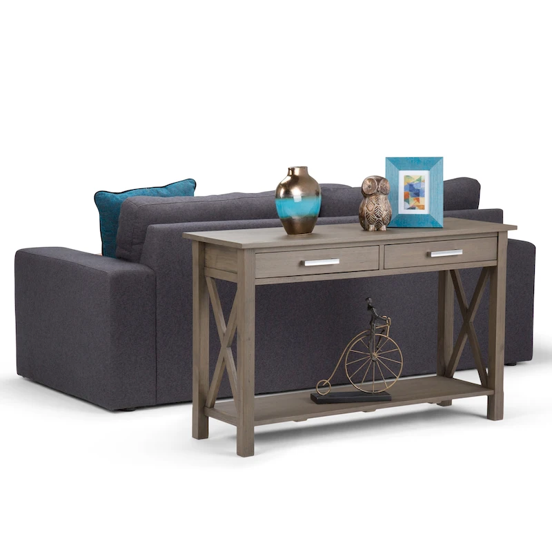WYNDENHALL Waterloo SOLID WOOD 47 inch Wide Contemporary Console Sofa Table - 47.4 Inches wide