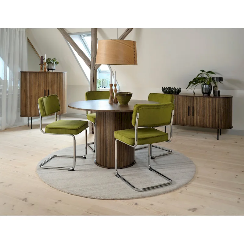 Mustard / Grey / Green Corduroy Dining Chair, Set of 2