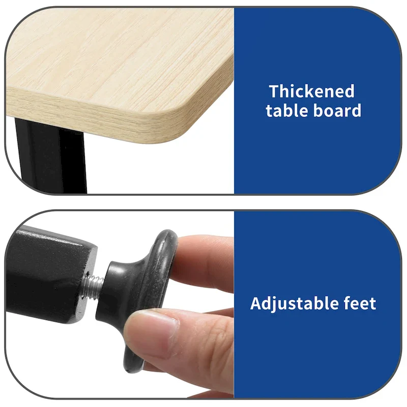 Moasis 6FT/8FT Conference Table Boat Shaped Meeting Table with Rectangle Grommet