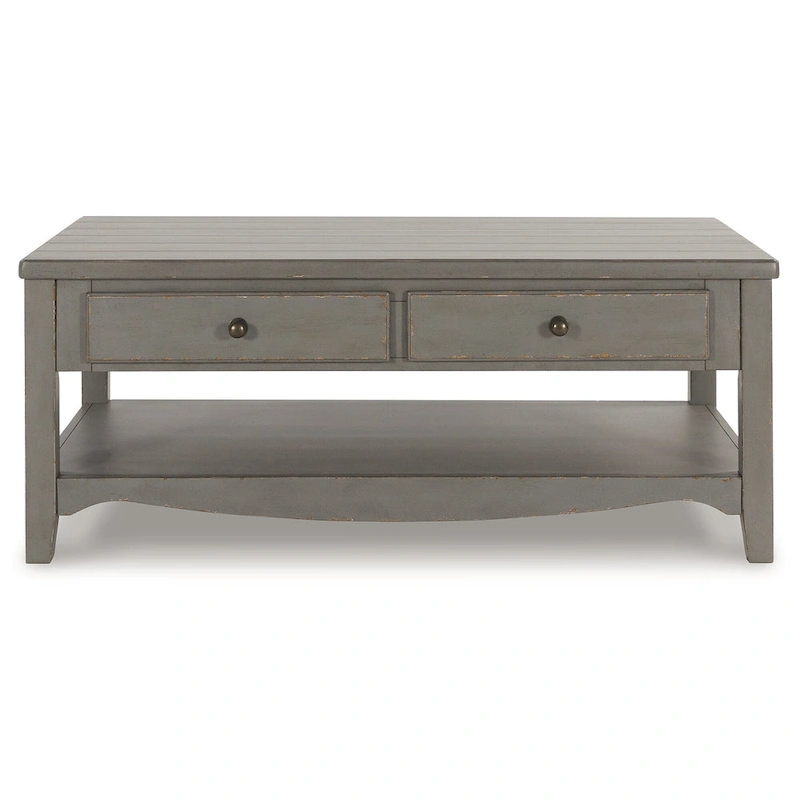 Signature Design by Ashley Charina Antique Gray Rectangular Coffee Table - 50W x 30D x 20H