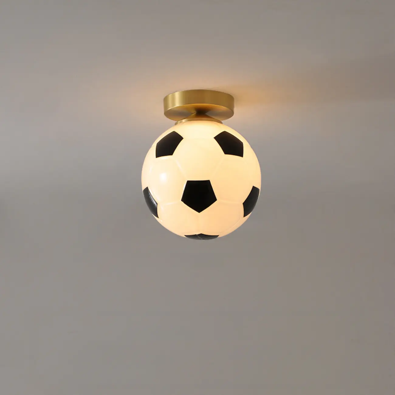 Modern Mini Gold Semi Flush Ceiling Light for Living Room